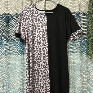 SHEIN dress. Cheetah/Black. Small. Long dress. Never worn!